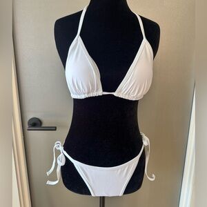 White Triangle Bikini Set
